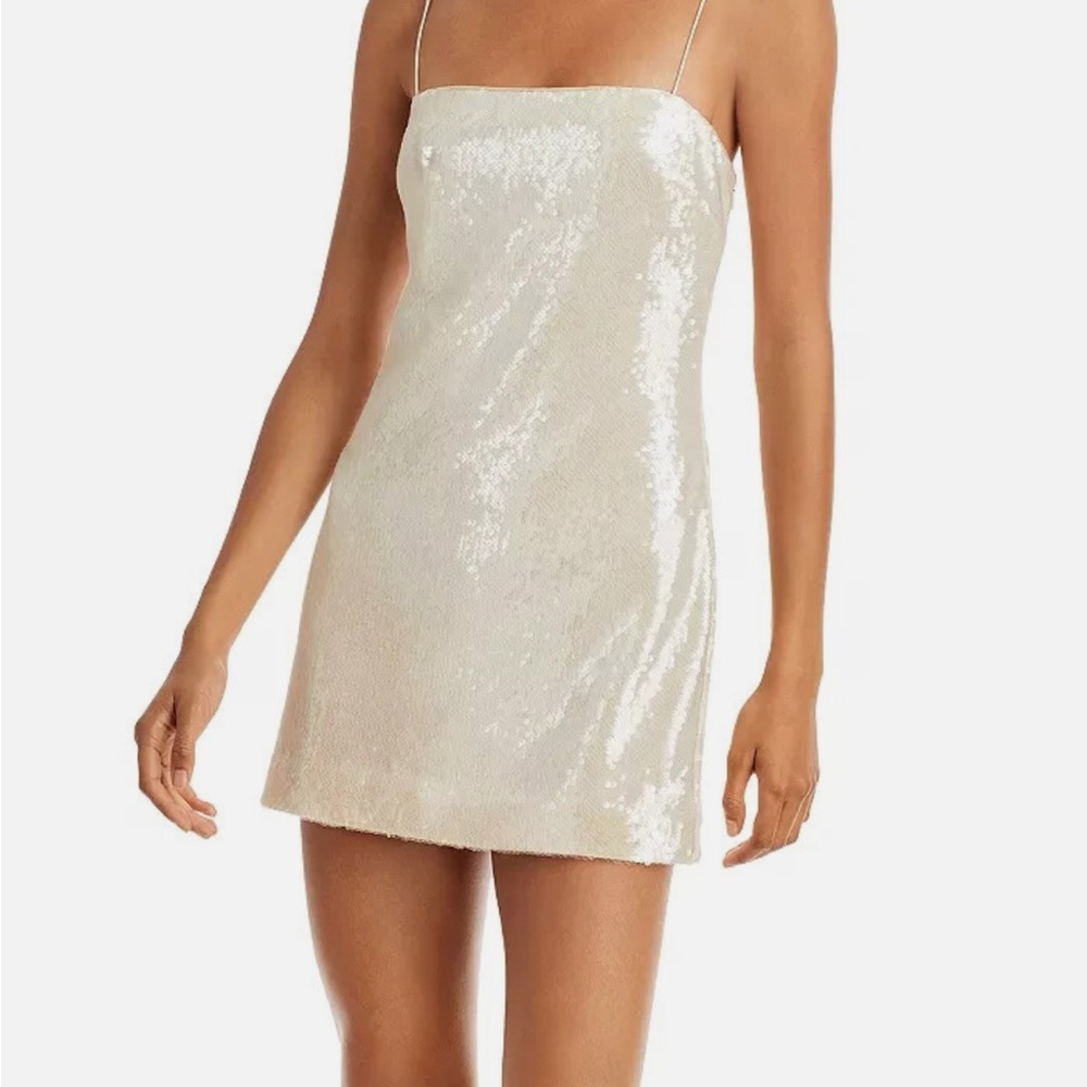 Cinq à Sept Lauri Cream Sequin Mini Dress